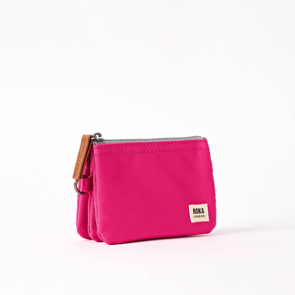 Roka Small Carnaby Recycled Canvas Wallet: Granita Red  at Bibelot Leek