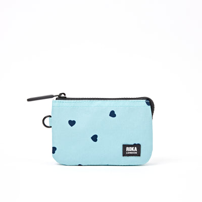 ROKA Small Carnaby Wallet – Heart Print Recycled Canvas at Bibelot Leek IK Stockist