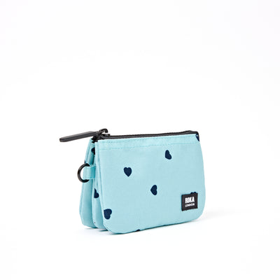 ROKA Small Carnaby Wallet – Heart Print Recycled Canvas at Bibelot Leek IK Stockist