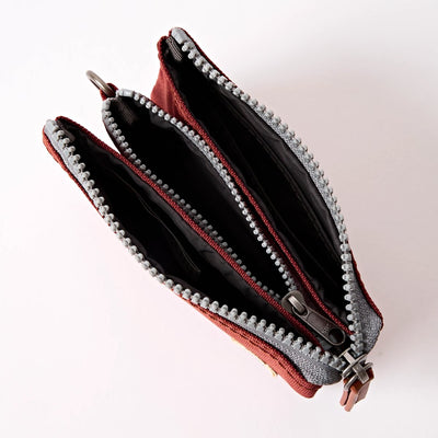 Roka Small Carnaby Recycled Canvas Wallet: Henna at Bibelot Leek