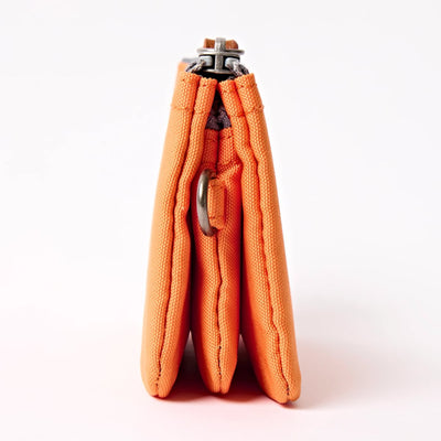 Roka Small Carnaby Recycled Canvas Wallet: Jaffa Orange at Bibelot Leek