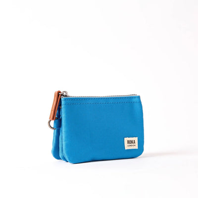 Roka Small Carnaby Recycled Canvas Wallet: Malibu Blue at Bibelot Leek
