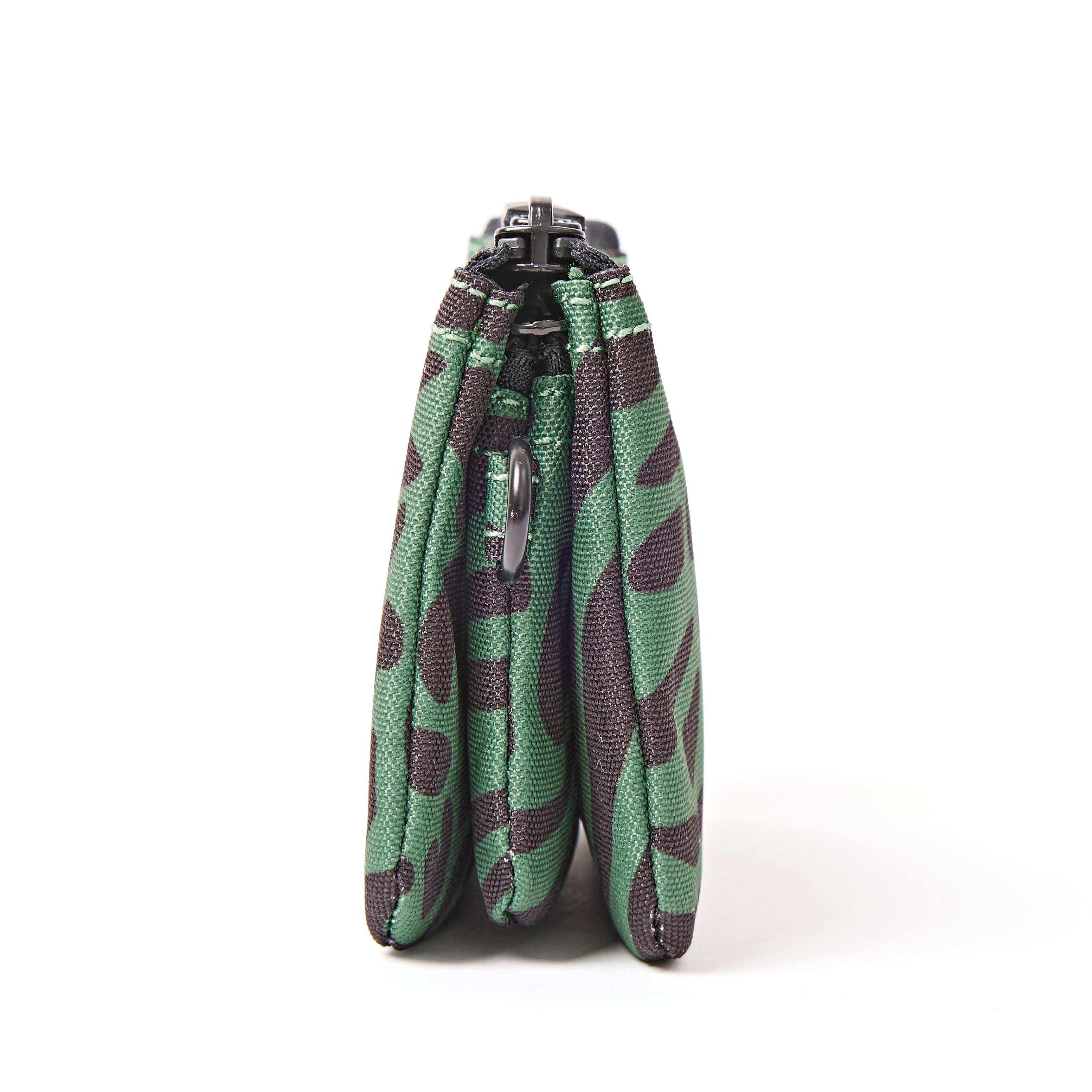 ROKA Small Carnaby Wallet – Mixed Animal Artichoke Recycled Canvas at Bibelot Leek UK Stockist