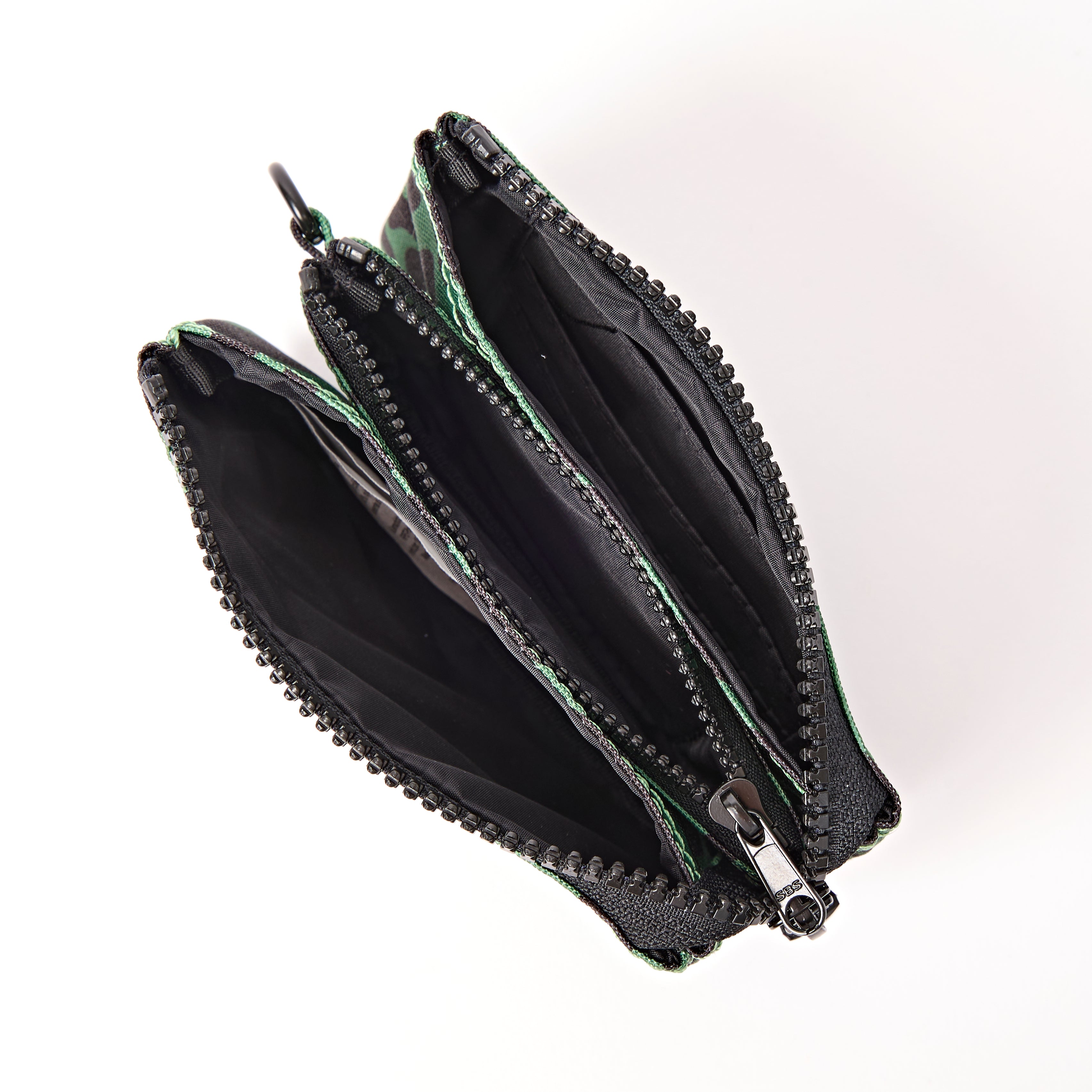 ROKA Small Carnaby Wallet – Mixed Animal Artichoke Recycled Canvas at Bibelot Leek UK Stockist