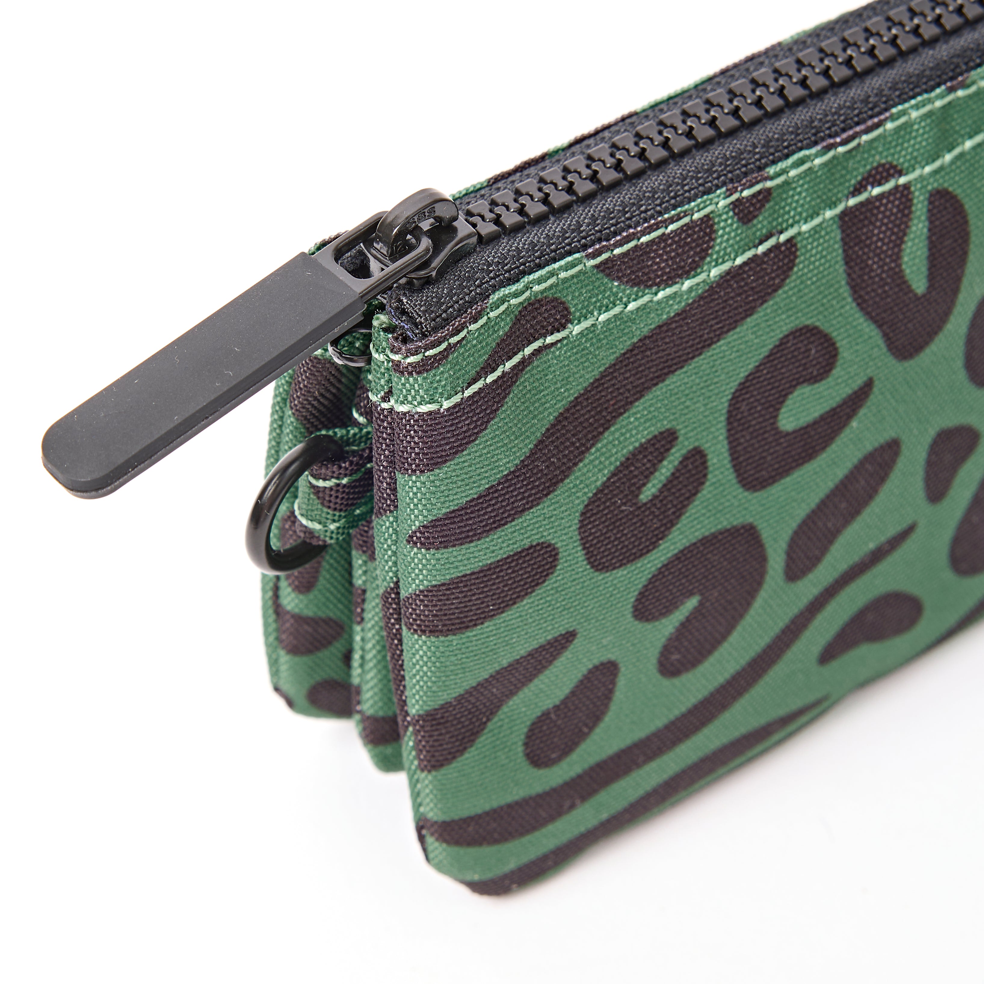 ROKA Small Carnaby Wallet – Mixed Animal Artichoke Recycled Canvas at Bibelot Leek UK Stockist