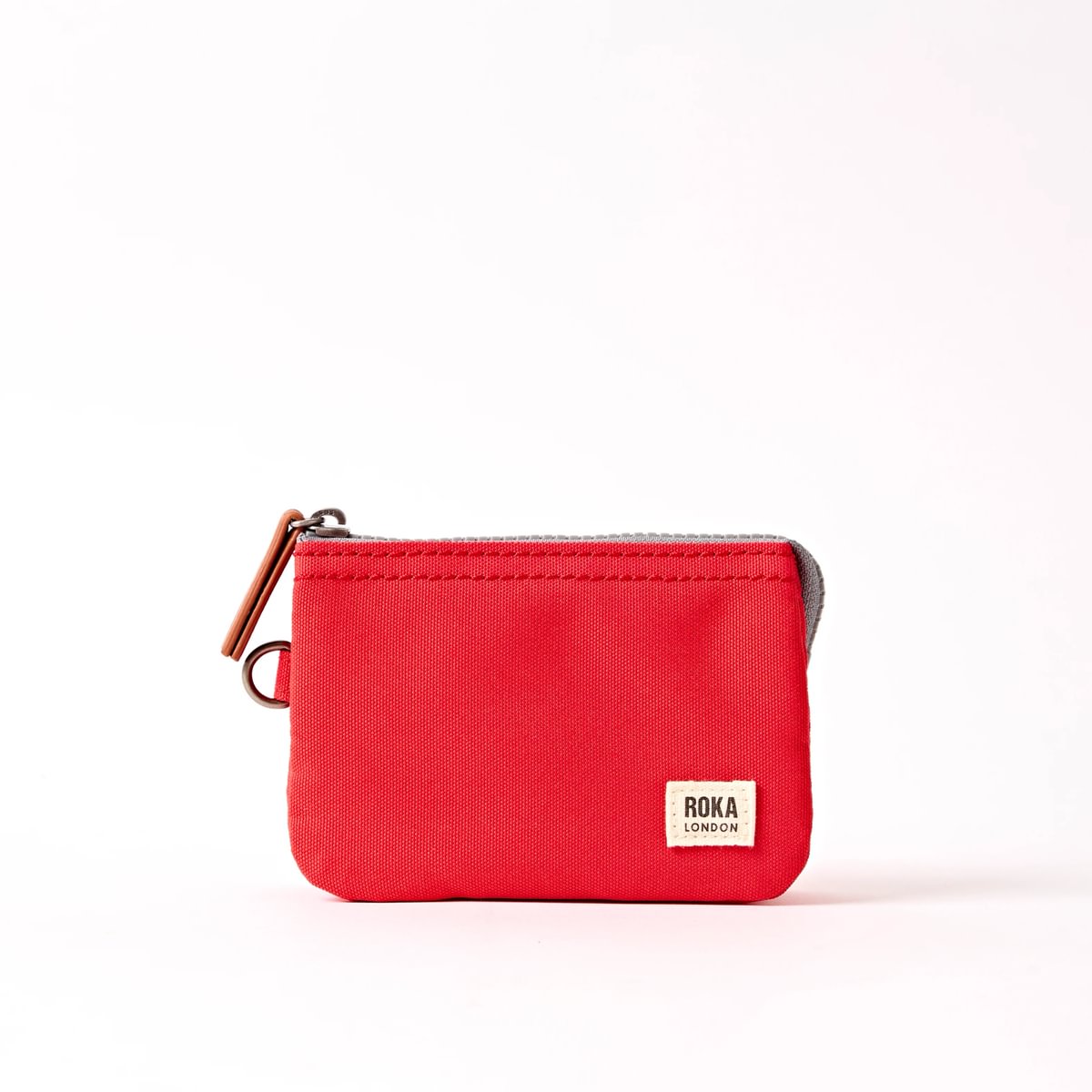 Roka Small Carnaby Recycled Canvas Wallet: Scarlet at Bibelot Leek