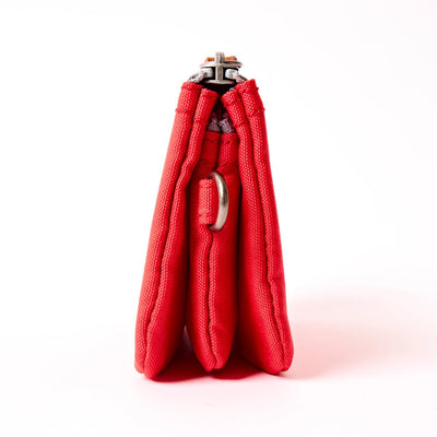 Roka Small Carnaby Recycled Canvas Wallet: Scarlet at Bibelot Leek
