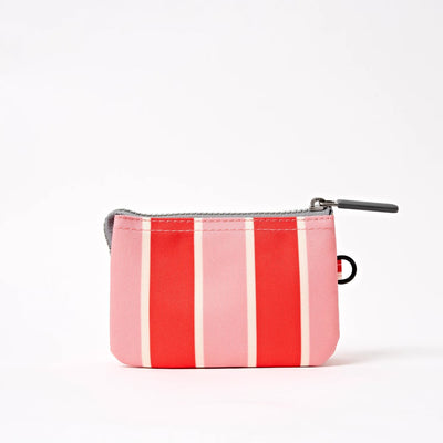 Roka Small Carnaby Recycled Canvas Wallet: Seaside Stripe at Bibelot Leek