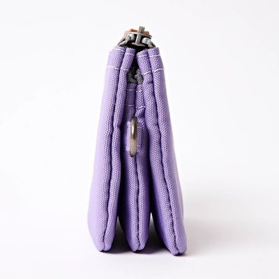 Roka Small Carnaby Recycled Canvas Wallet: Thistle Bloom at Bibelot Leek