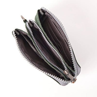 ROKA Small Carnaby Wallet – Thunderstorm Recycled Canvas at Bibelot Leek UK Stockist