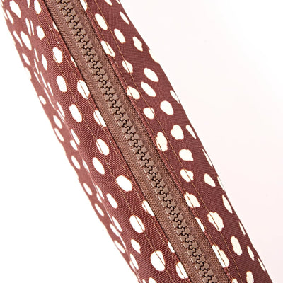 Roka Carnaby Crossbody XL Brown Dot Recycled Canvas at Bibelot Leek UK Stockist