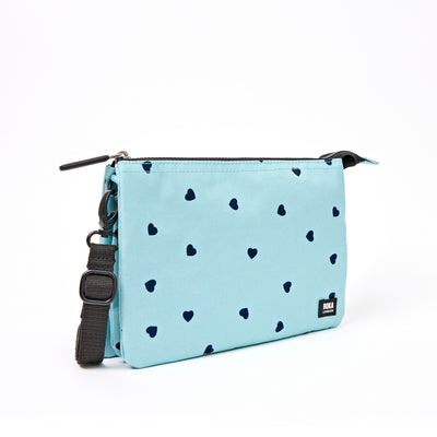 Roka Carnaby Crossbody XL Heart Print Recycled Canvas at Bibelot Leek UK Stockist