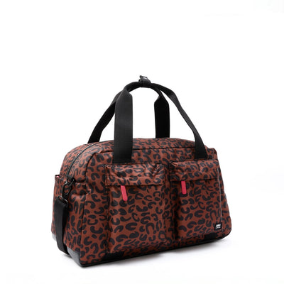 Roka Gatwick Carry-On Duffel Bag in Scarlet Leopard Print Canvas - Medium Bibelot Leek