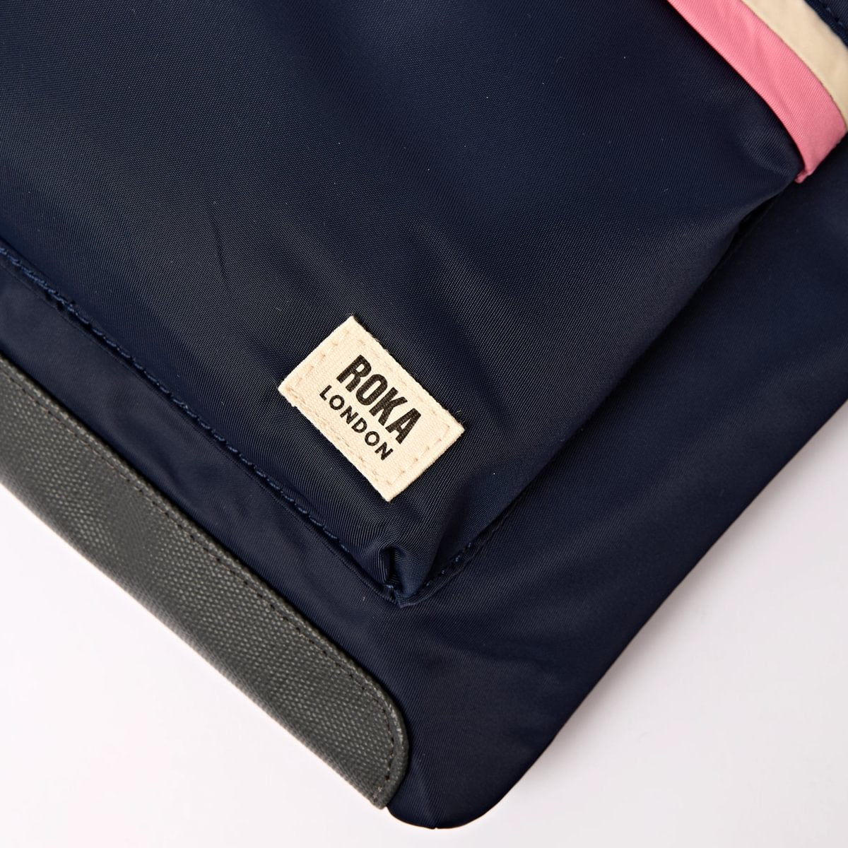 Roka Kennington Crossbody in Midnight Stripe Nylon - Medium at Bibelot Leek 