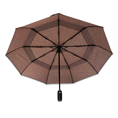 Roka Waterloo Umbrella Sustainable: Brown Mini Leopard at Bibelot Leek UK Stockist