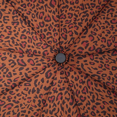 Roka Waterloo Umbrella Sustainable: Brown Mini Leopard at Bibelot Leek UK Stockist