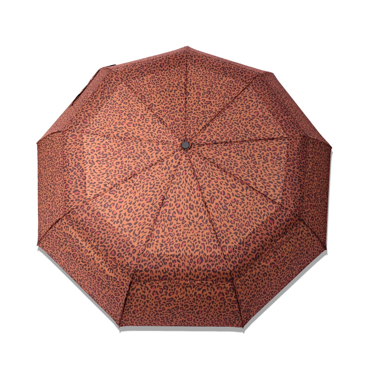 Roka Waterloo Umbrella Sustainable: Brown Mini Leopard at Bibelot Leek UK Stockist