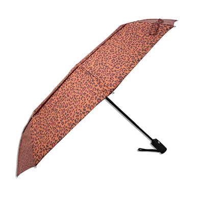 Roka Waterloo Umbrella Sustainable: Brown Mini Leopard at Bibelot Leek UK Stockist