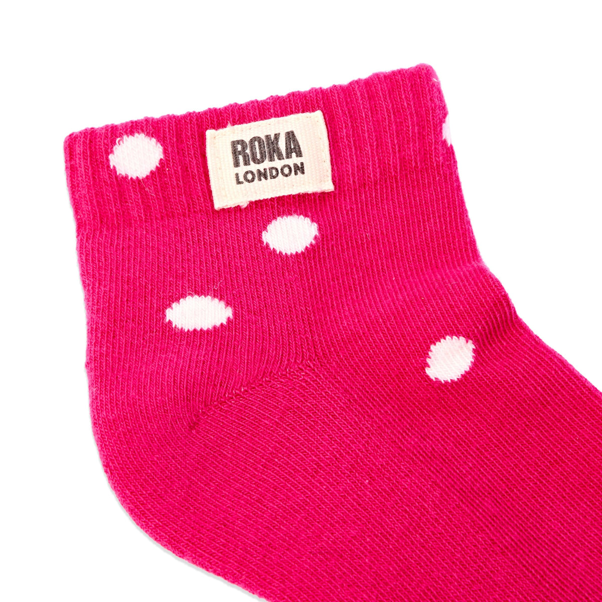 Roka Wembley Ankle Socks for Kids: Pink Dot at Bibelot leek UK Stockist