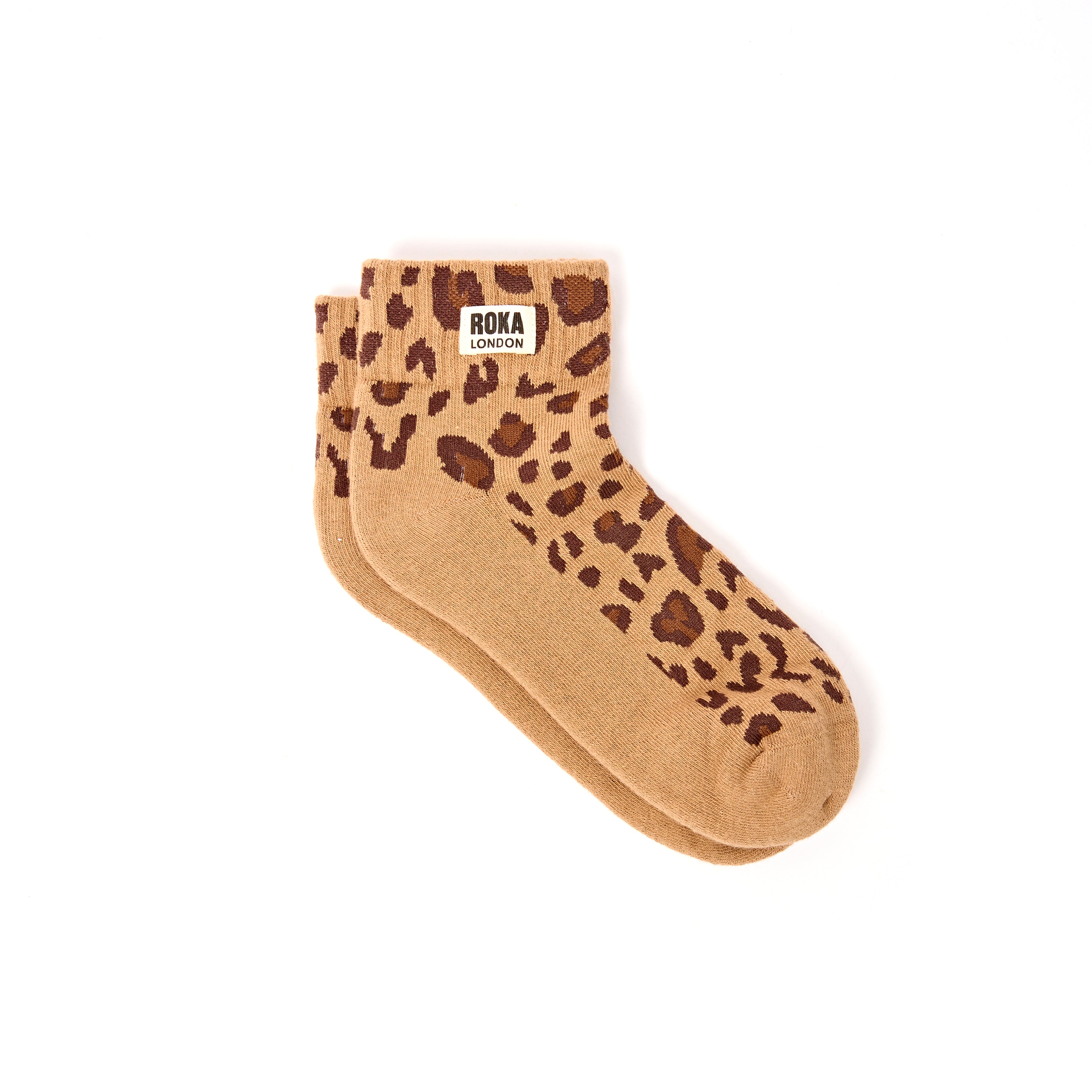 ROKA Wembley Womens socks savannah leopard at Bibelot Leek UK Stockist