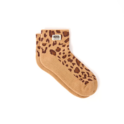ROKA Wembley Womens socks savannah leopard at Bibelot Leek UK Stockist