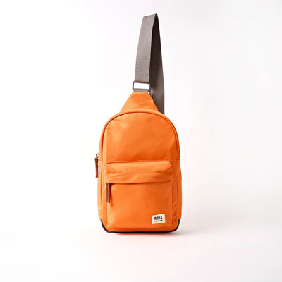 Roka Willesden Sling in Jaffa Orange Nylon - Large Bibelot Leek