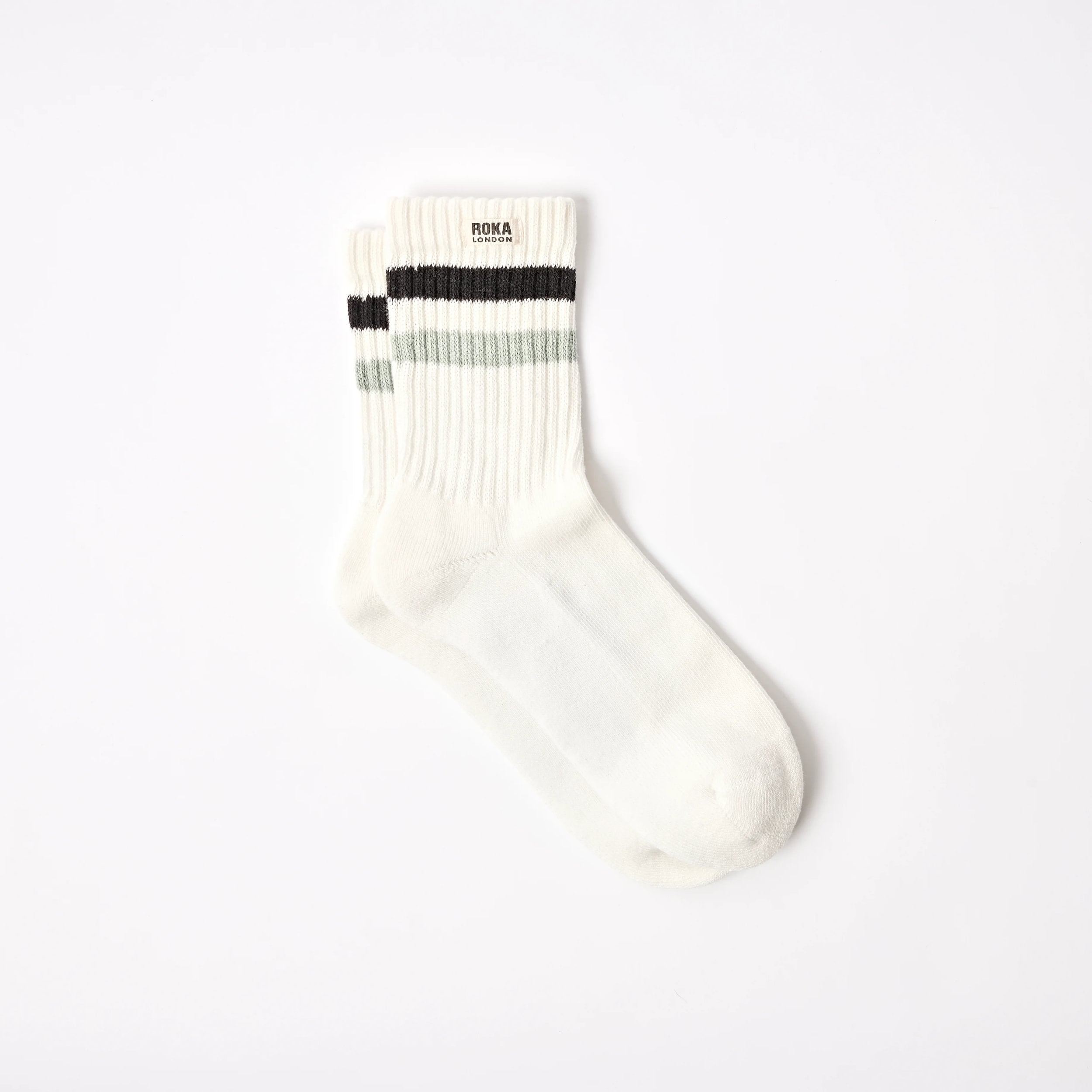 Roka Windsor Stripe Crew Socks for Men Bibelot Leek Staffordshire UK
