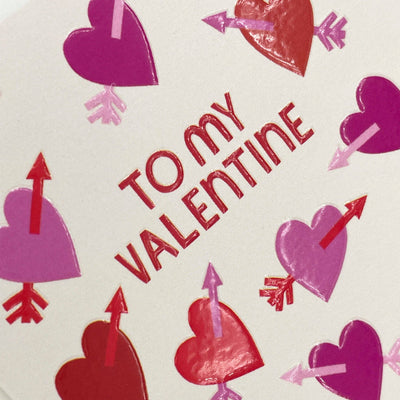 Raspberry Blossom To my Valentine Card at Bibelot, Leek