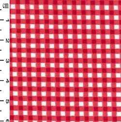 Red Gingham Check Cotton Fabric