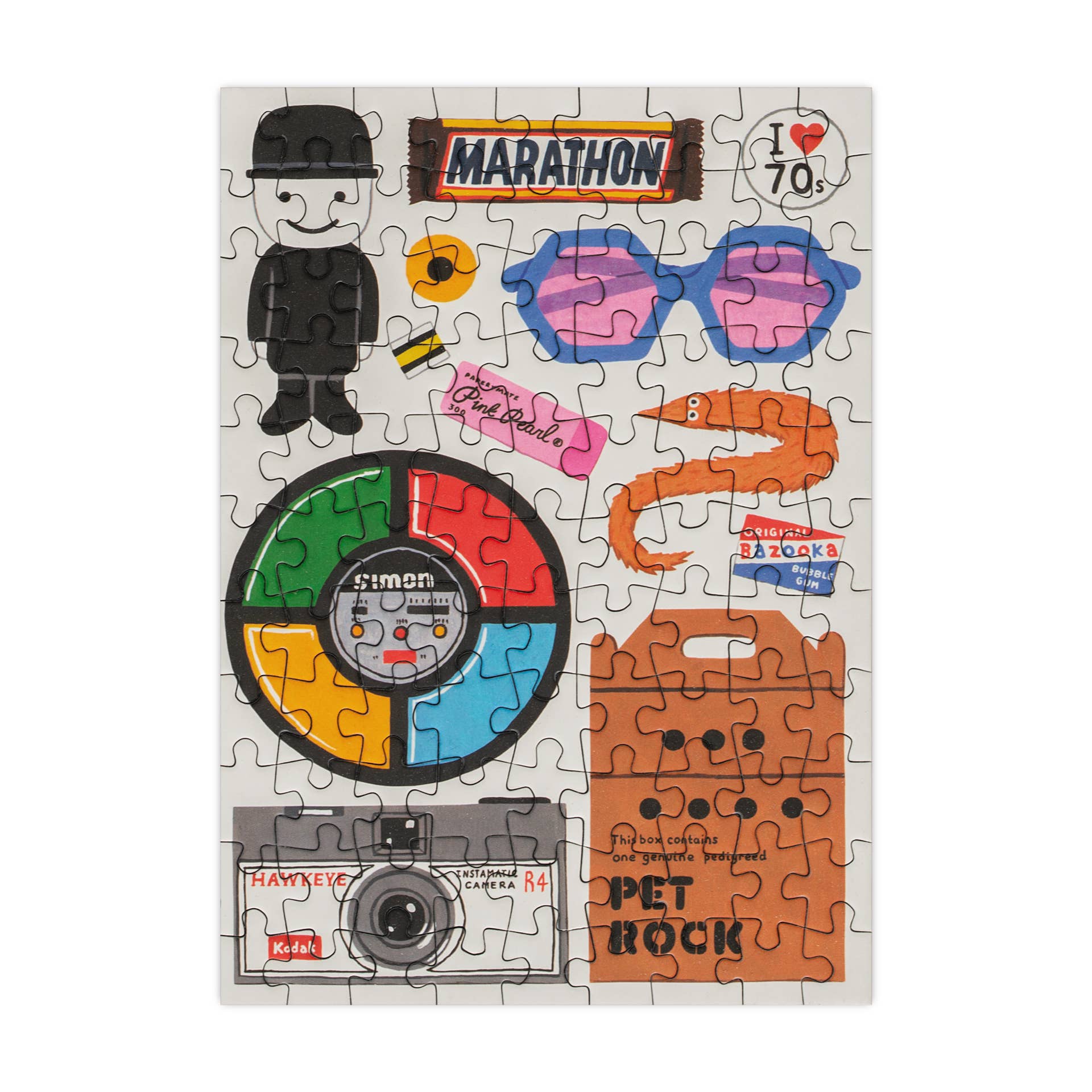 Retro 70's - 99 Piece Mini Jigsaw Puzzle Happily Puzzles