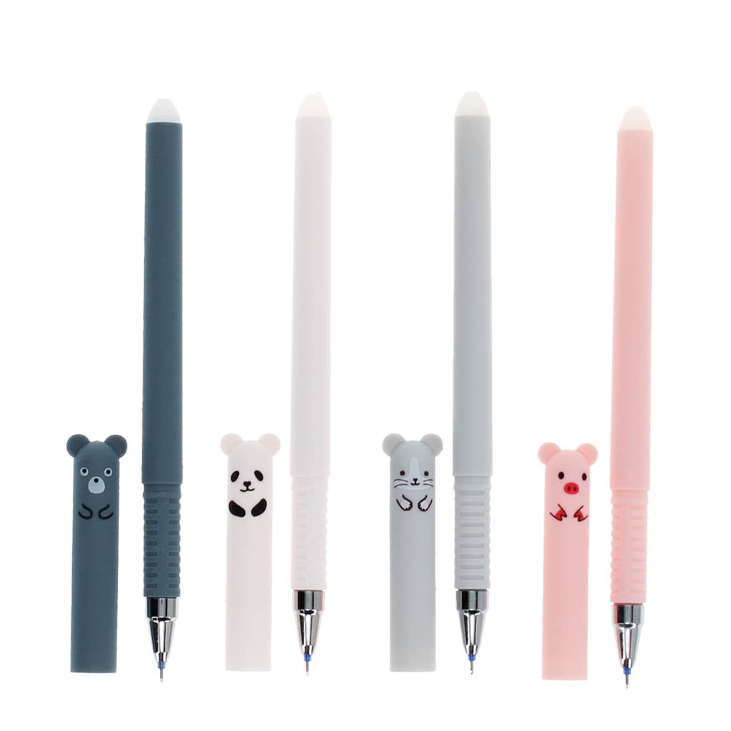 Rex London Adorable Animal Erasable Gel Pens (set of 4) - Medley at Bibelot leek UK Stockist