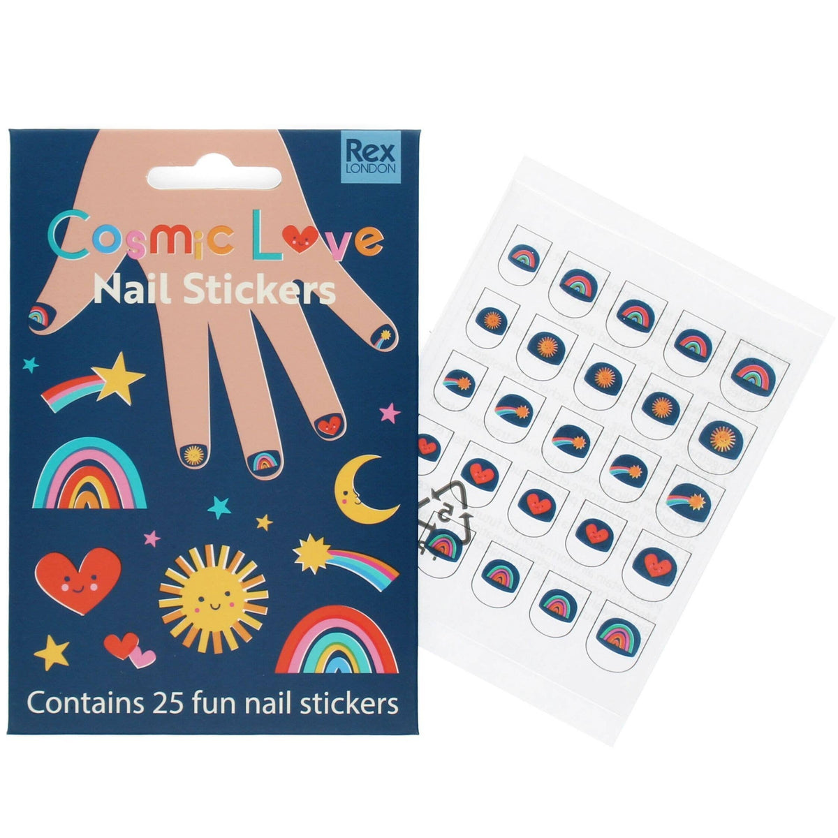 Rex London Children's Nail Stickers - Cosmic Love at Bibelot Leek UK Stockist