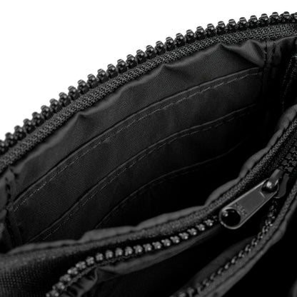 Roka Small Carnaby Recycled Canvas Wallet: All Black