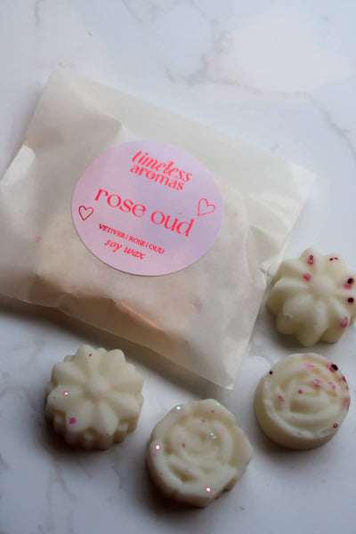 Rose Oud Wax Melts - Luxury Soy Candle at Bibelot Leek