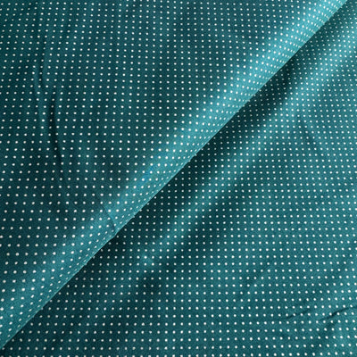 Rose and Hubble Christmas Gold Dot on Green Cotton Fabric at Bibelot Leek