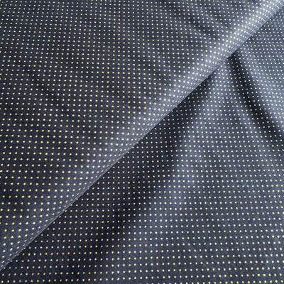 Rose and Hubble Christmas Gold Dot on Navy Cotton Fabric at Bibelot Leek