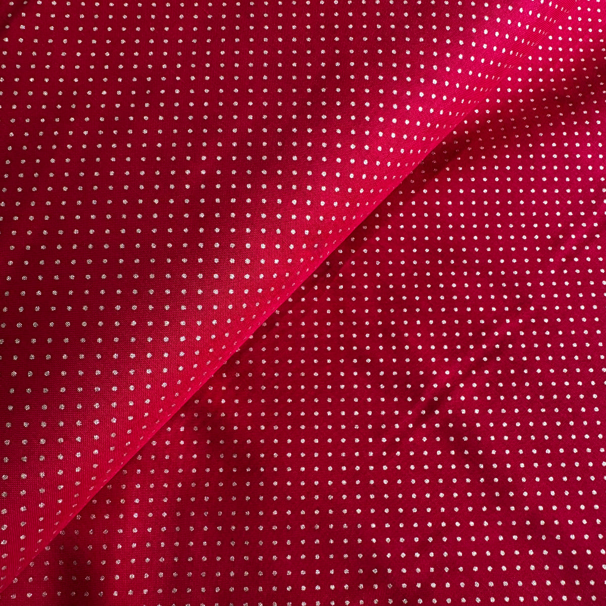 Rose and Hubble Christmas Gold Dot on Red Cotton Fabric at Bibelot Leek