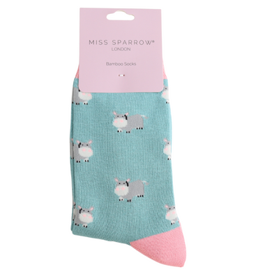 Miss Sparrow Hippos Socks Duck Egg at Bibelot Leek