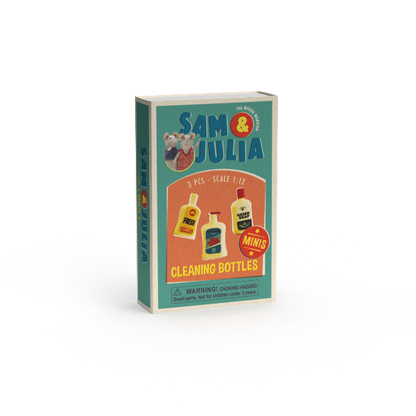 Sam & Julia Mouse Mansion Minis - Cleaning Bottles UK Stockist