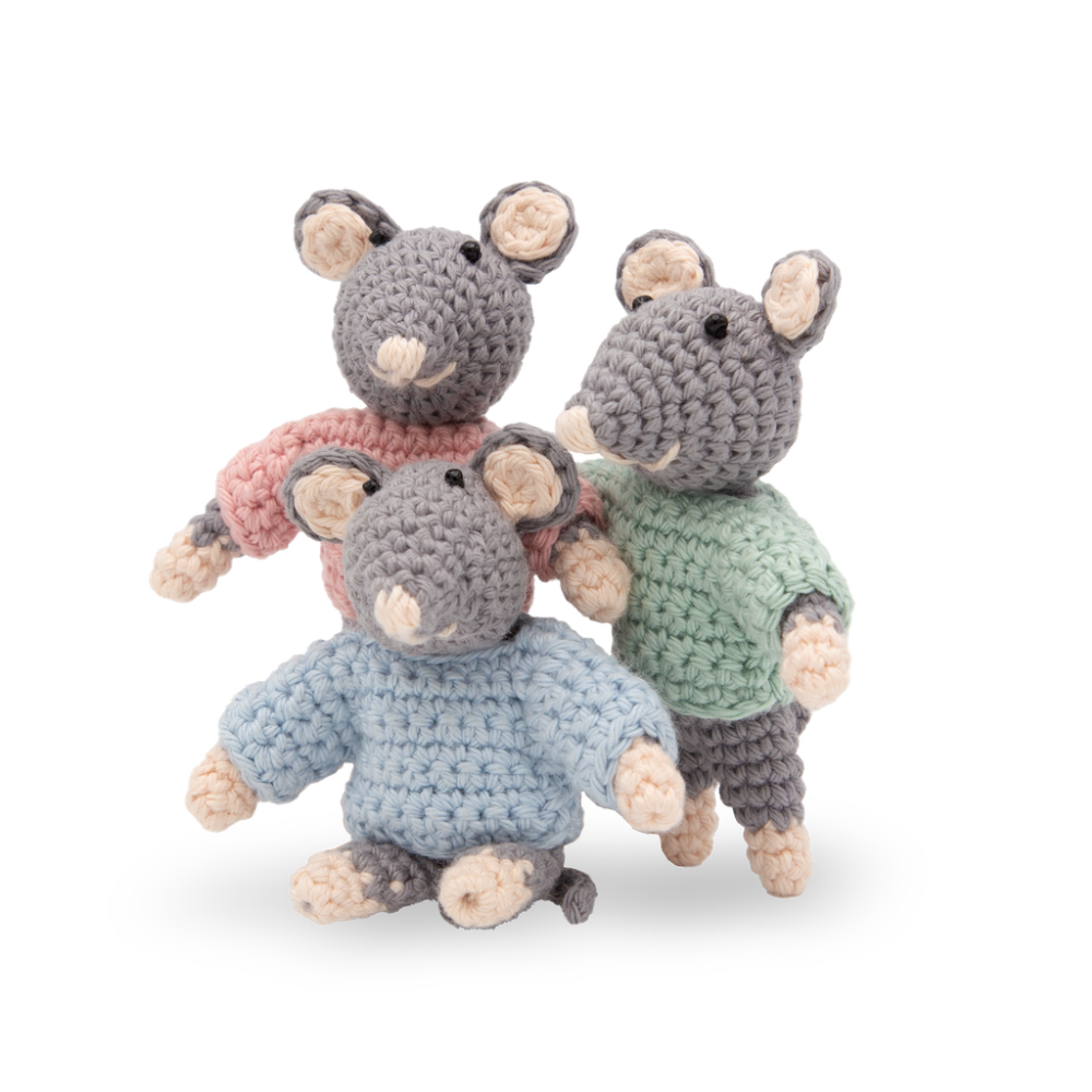 Sam & Julia The Mouse Mansion Crochet Kit - The Triplets UK Stockist