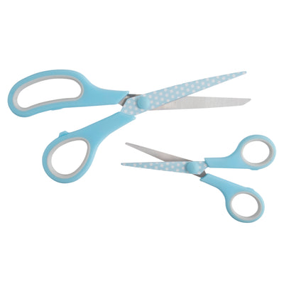 Scissors Set Polka Dot Blue Two Pack