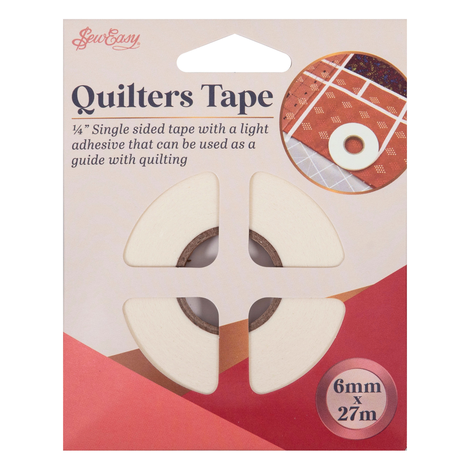 Sew Easy Tape: Quilter's: 27m x 6mm at Bibelot Leek