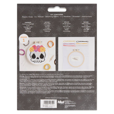 Simply Make Flowers & Skull Cross Stitch Kit at Bibelot Leek UK Stockist