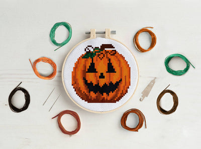 Simply Make Pumpkin Cross Stitch Kit at Bibelot Leek UK Stockist