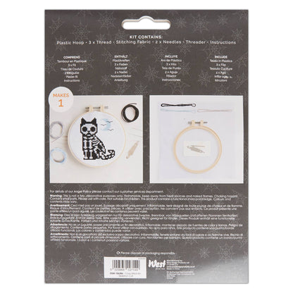 Skeleton Cat Cross Stitch Kit