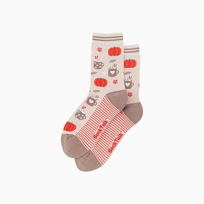 Sock Talk Pumpkin Spice Women's Bamboo Socks in Cream at Bibelot Leek UK Stockist