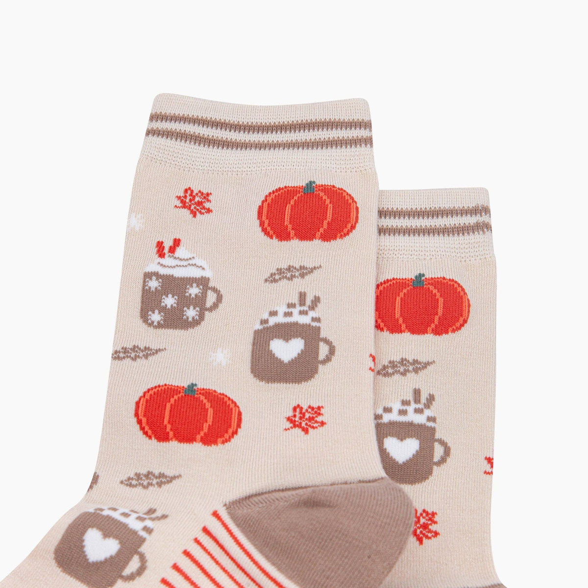 Sock Talk Pumpkin Spice Women's Bamboo Socks in Cream at Bibelot Leek UK Stockist