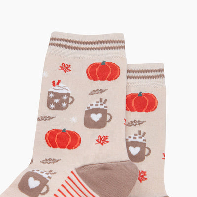 Sock Talk Pumpkin Spice Women's Bamboo Socks in Cream at Bibelot Leek UK Stockist