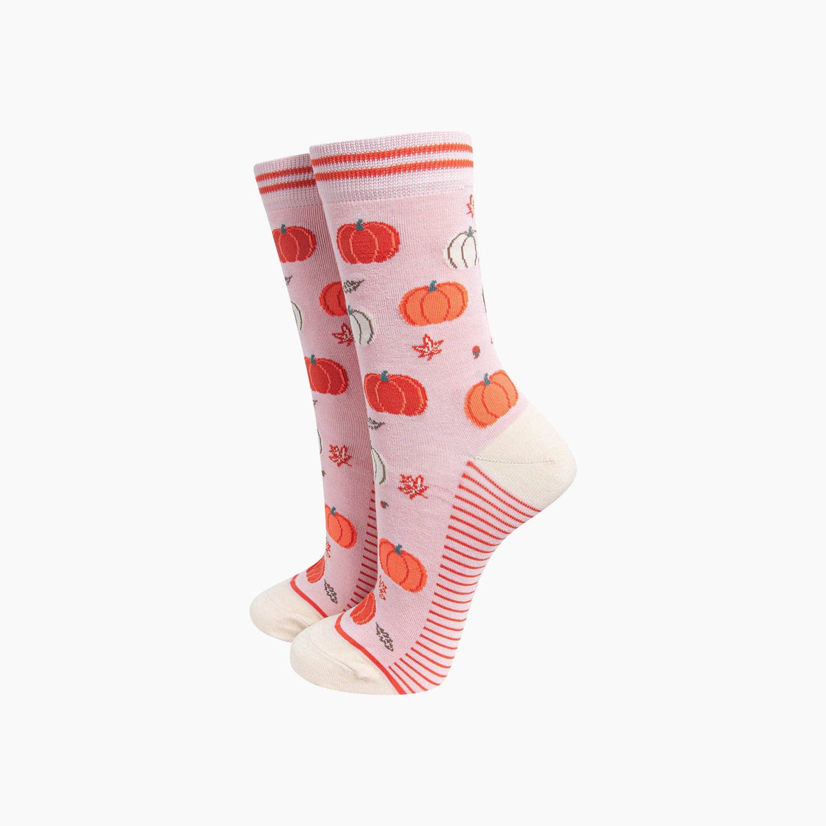 Sock Talk Pumpkin Women's Bamboo Socks in Soft Pink at Bibelot Leek UK Stockist