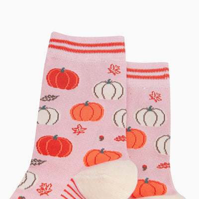 Sock Talk Pumpkin Women's Bamboo Socks in Soft Pink at Bibelot Leek UK Stockist